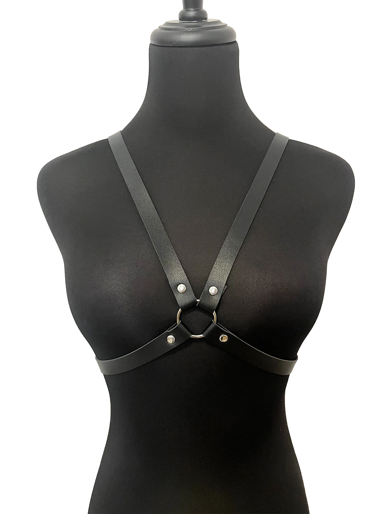 Women PU Leather Body Fashion Chest Harness Gothic Harness for Women Punk Harness Waist Belt Rave Outfit Belt