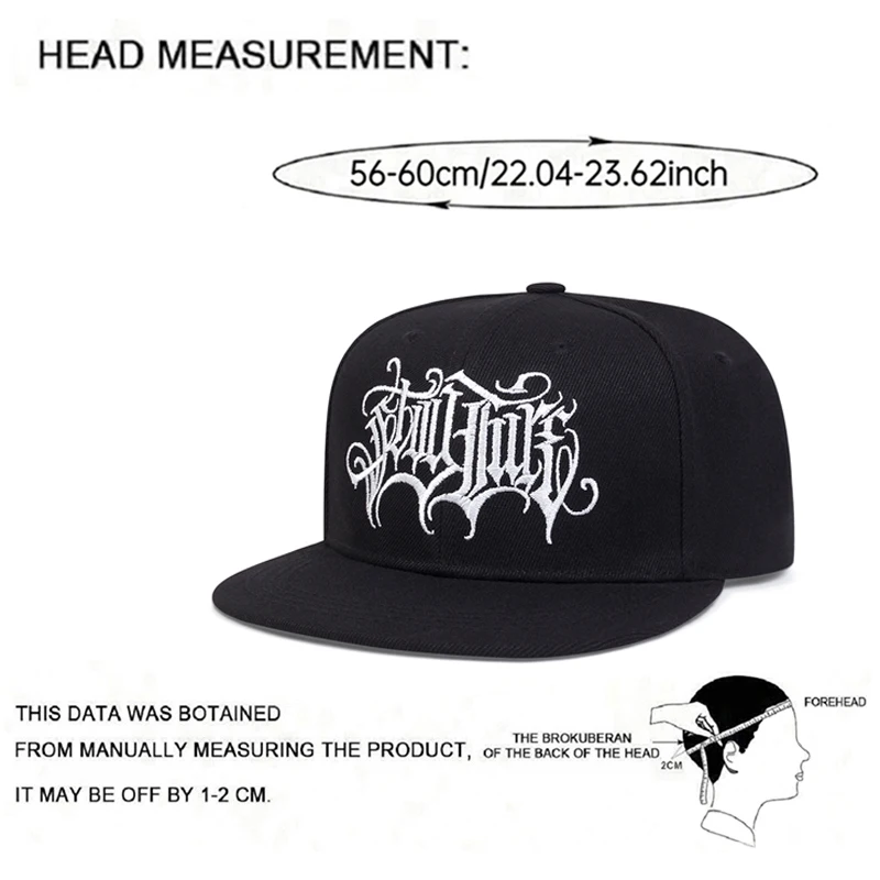 2026 New Fashionable Creative Flat Edge Hat Gothic Double Swallow Embroidered HipHop Hat Outdoor Daily Sunshade Hat Baseball Hat