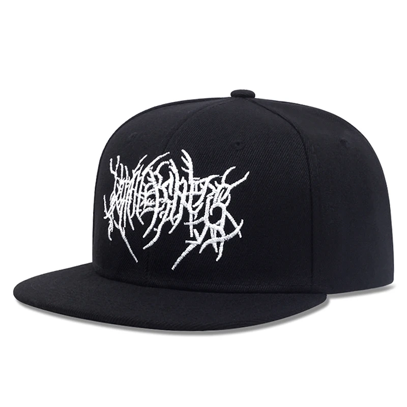 2026 New Fashionable Creative Flat Edge Hat Gothic Double Swallow Embroidered HipHop Hat Outdoor Daily Sunshade Hat Baseball Hat