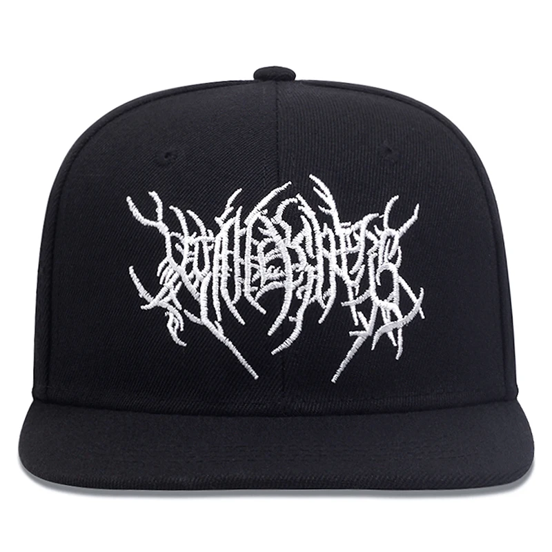 2026 New Fashionable Creative Flat Edge Hat Gothic Double Swallow Embroidered HipHop Hat Outdoor Daily Sunshade Hat Baseball Hat