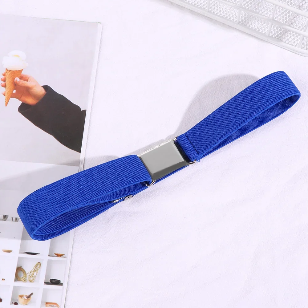 Stretch Waist Belt with Buckle 60-80cm Kids 2.5cm Width Kids Elastic Belts Boy Girl Children Adjustable Elastic Canvas Waistband