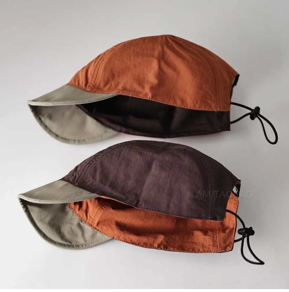 1pc Fashion Color Block Reversible Baseball Cap Men Women Summer Thin Quick Dry Sun Hat Breathable Casual Sun Camping Runing Cap