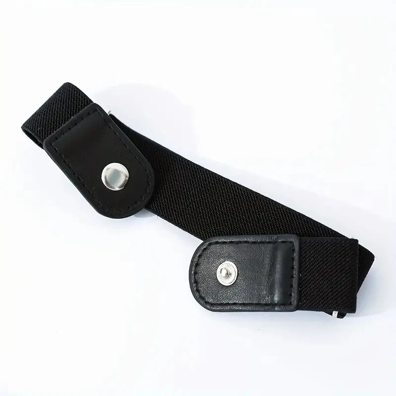 2pcs/set No Buckle Elastic Belt For Stretch Belt For Pants Jeans Casual Buckle Free Adjustable Invisible Belt