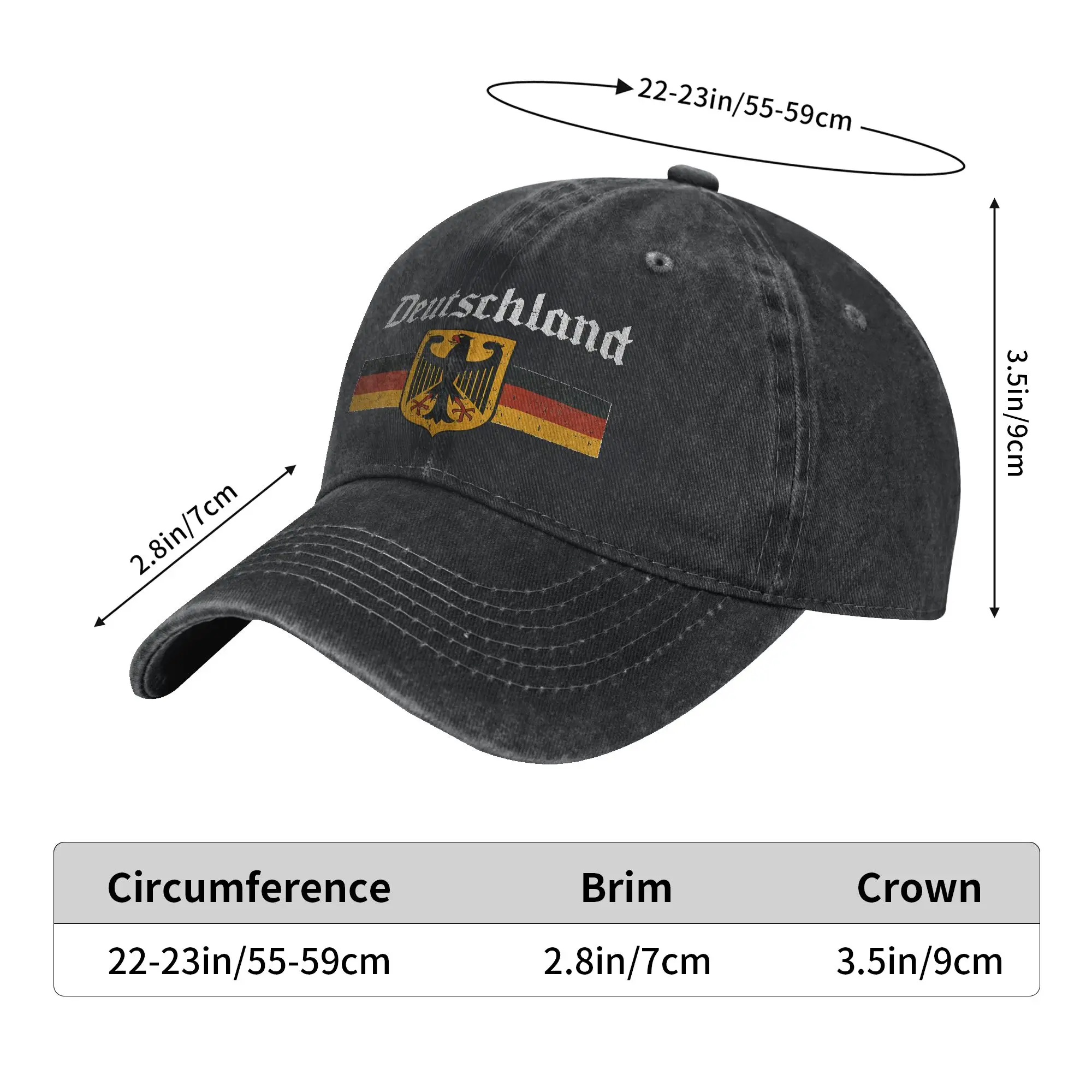 Deutschland Flag Eagle German Casual Baseball Cap For Women Men Summer Hiking Trucker Hat Fashion Wholesale Snapback Cap