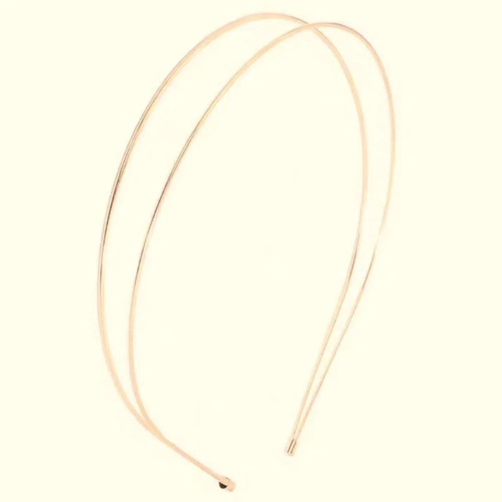 New Thin Gold Color Headbands Women Multilayer Alloy Hair Hoop Double Root Metal Hair Bands Hair Accessories Smooth Head Hoop