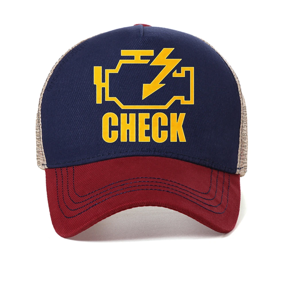 Mechanic Auto Repair Check Engine Light baseball cap Funny Birthday Gift For Men Father Husband Daddy caps mesh trucker hats