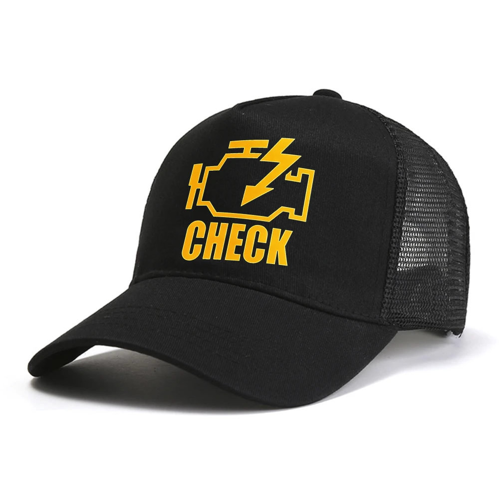 Mechanic Auto Repair Check Engine Light baseball cap Funny Birthday Gift For Men Father Husband Daddy caps mesh trucker hats
