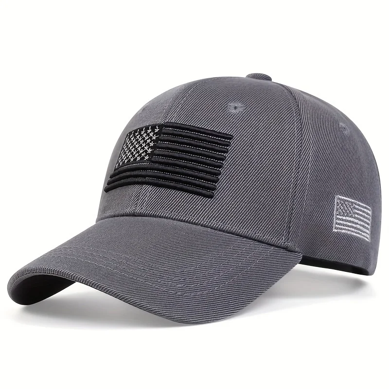 Unisex American Flag Embroidery Baseball Caps Outdoor Adjustable Spring and Autumn Casual Sunscreen Hat