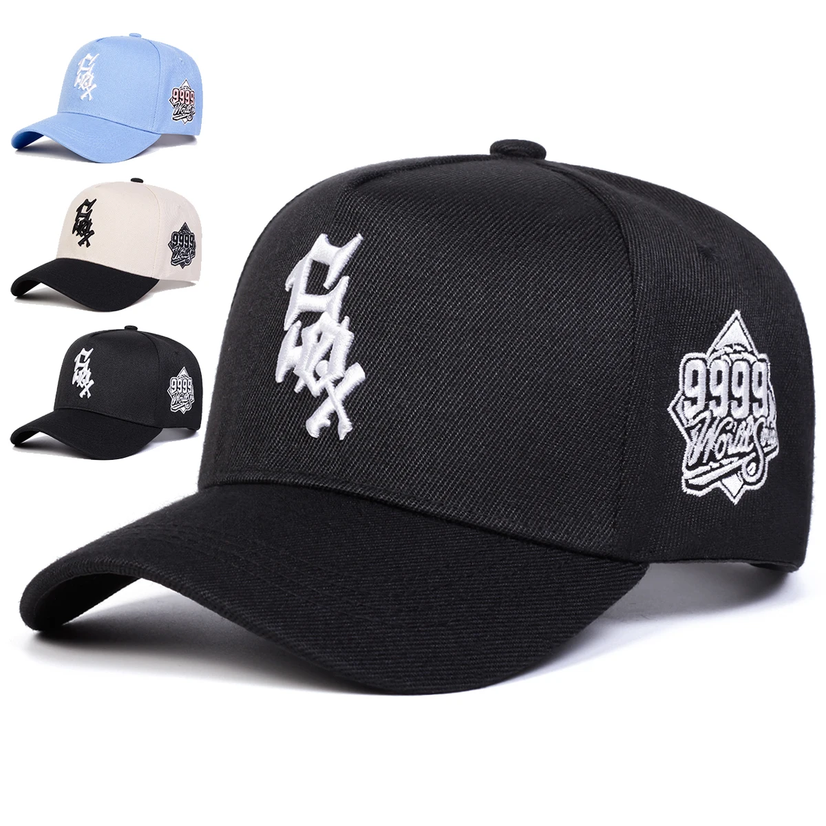 Unisex SOX 9999Letter Embroidery Baseball Caps Spring Autumn Outdoor Sunscreen Hat Adjustable Casual Trucker Hats