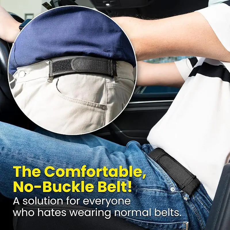 No Buckle Elastic Belts For Women Men Outdoor Leisure Lazy Stretch Belt For Pants Adjustable Invisible Belts