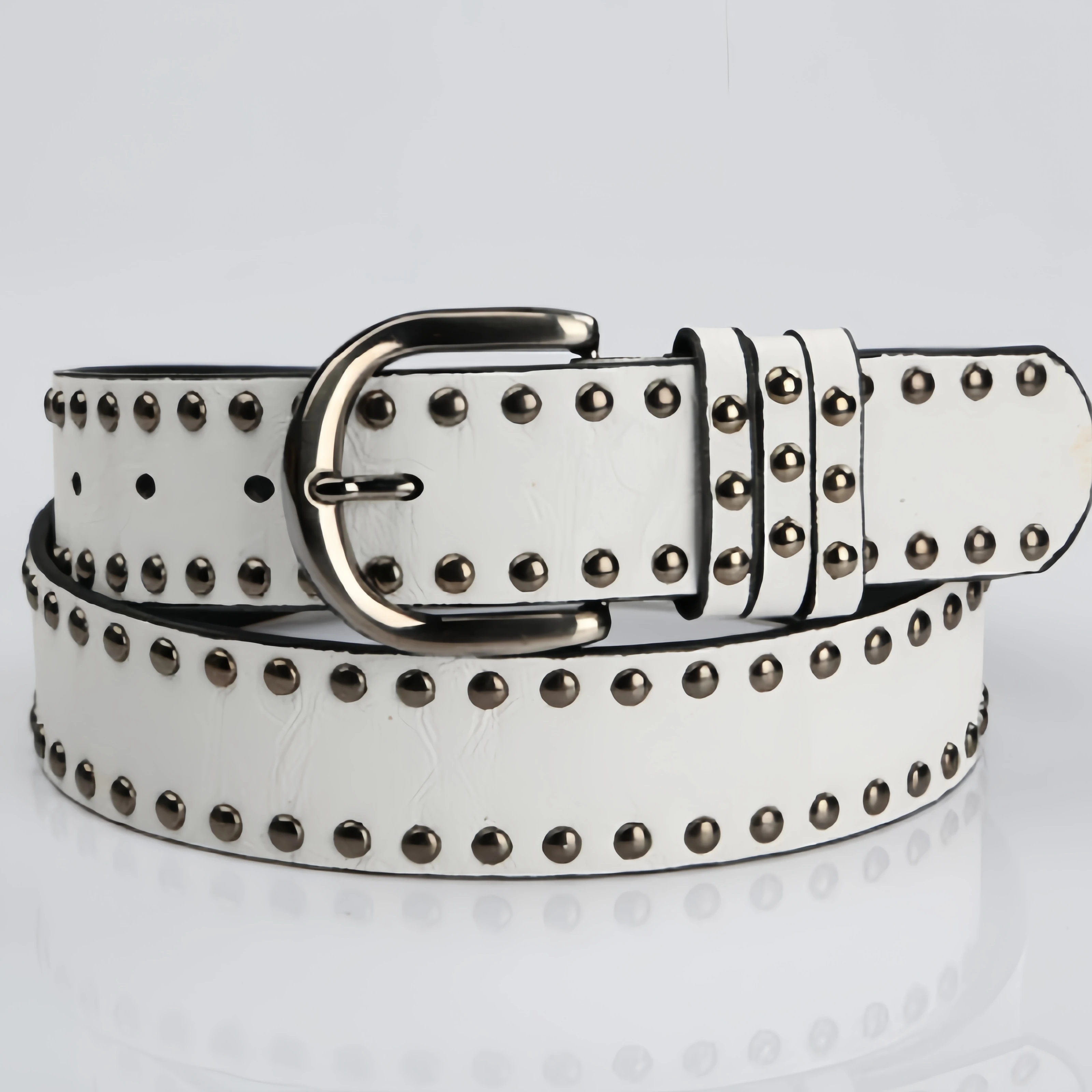 Ladies' Retro Rivet Belt, with an American Style Design Resembling a Belt, Paired with Skirts and Jeans for Decoration