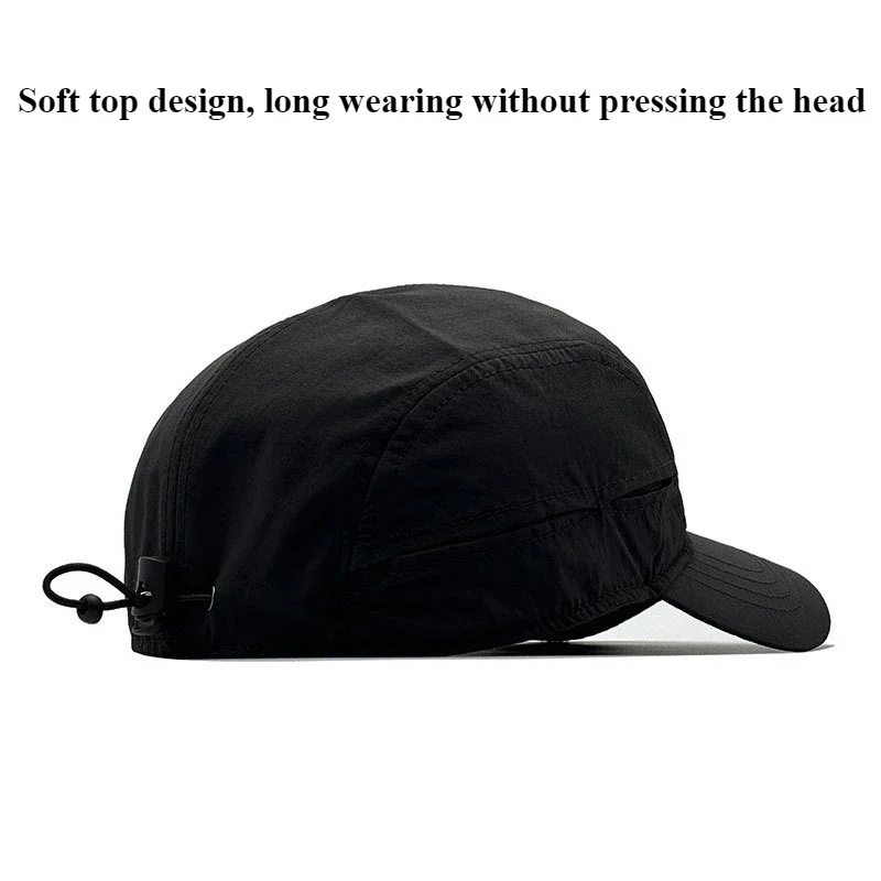Big Size XL 65CM Light Thin Quick Drying Baseball Caps Men Solid Vintage Unisex Sports Hat Adjustable Trucker Cap Snapback Hats