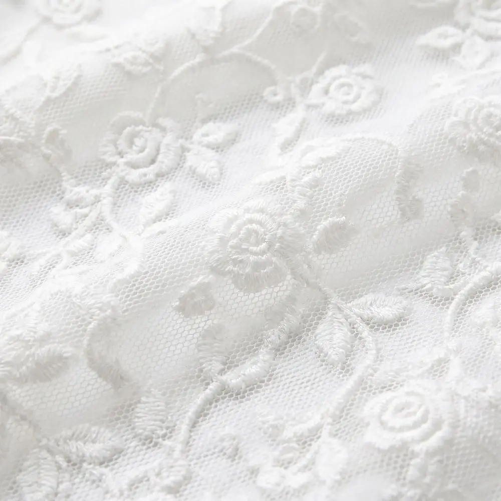 Embroidered Flower Butt Curtain Skirt High Waist Irregular Hem Lace Trim Butt Curtain Ruched Ruffles Trim Mini Apron Harajuku