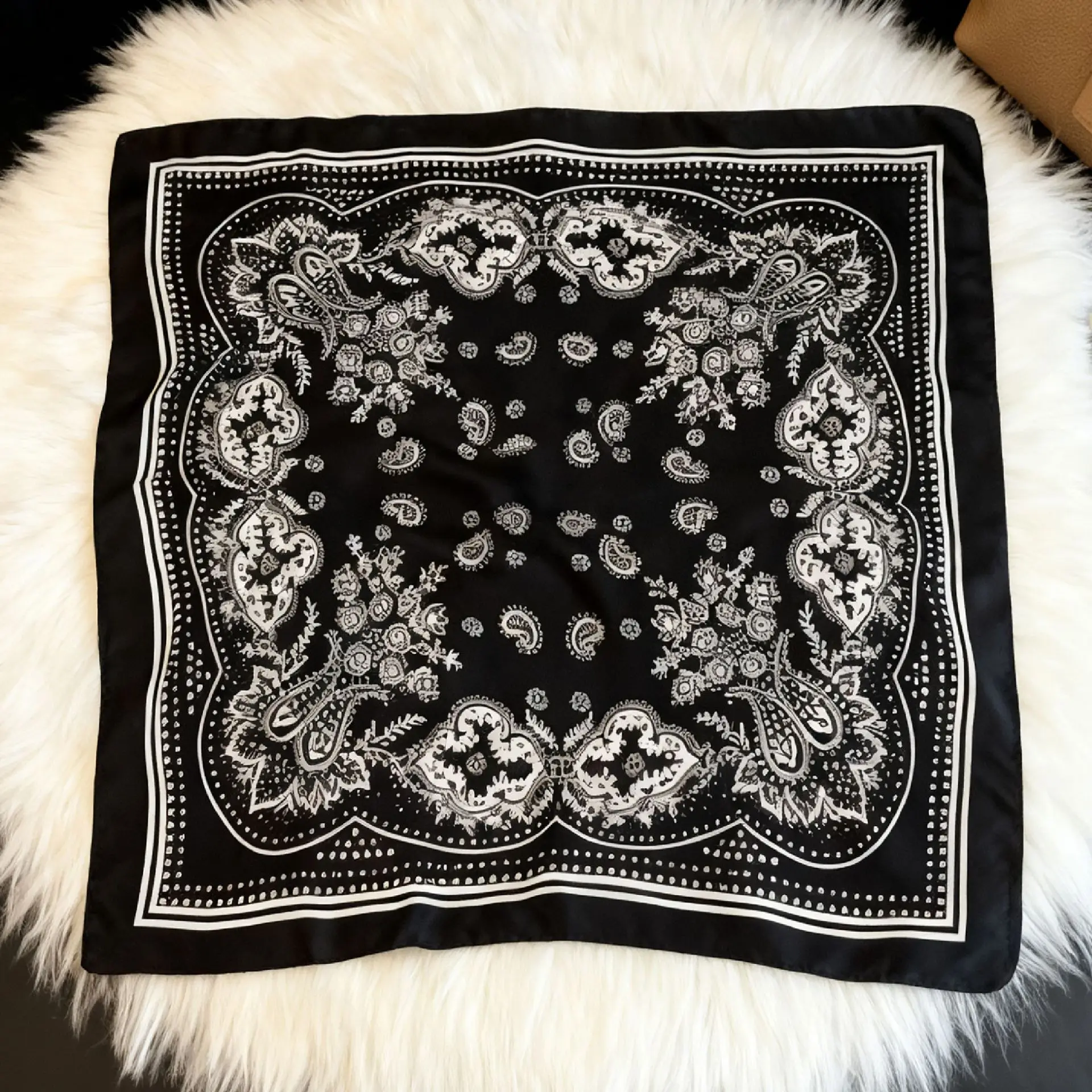 70*70cm Square Silk Scarf Women Luxury Design Satin Shawl Ladies Zebra Print Head Bandana Small Neck Muffler Hair Hijab Scarves