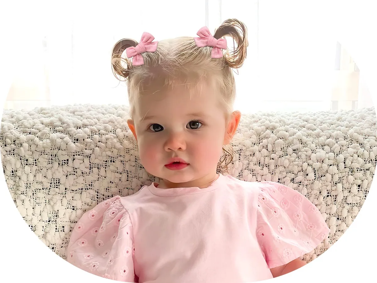 10Pcs Cute Bow Hair Clips for Kids Cotton-Linen Baby to Children Hairpins Soft Fully-Wrapped Design, Safe Hair Accessories