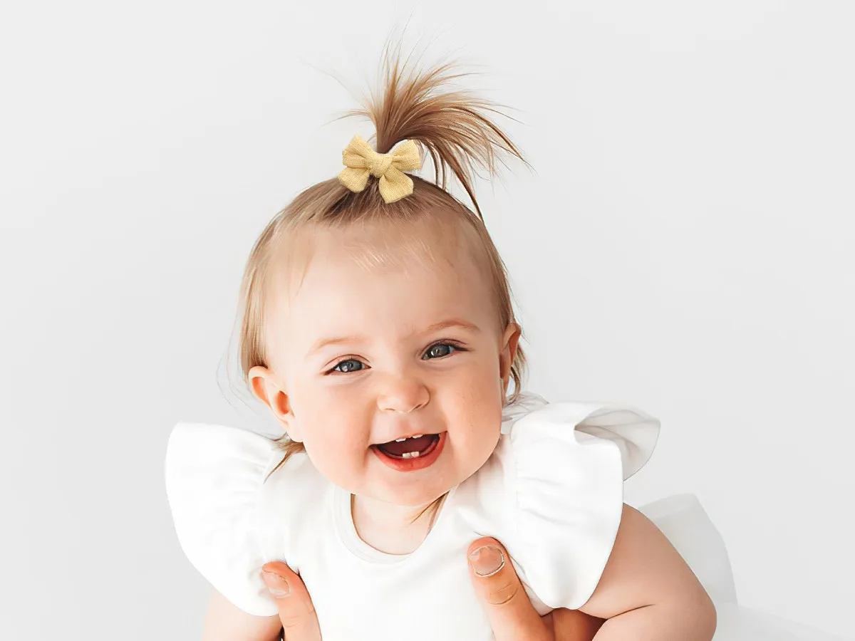 10Pcs Cute Bow Hair Clips for Kids Cotton-Linen Baby to Children Hairpins Soft Fully-Wrapped Design, Safe Hair Accessories