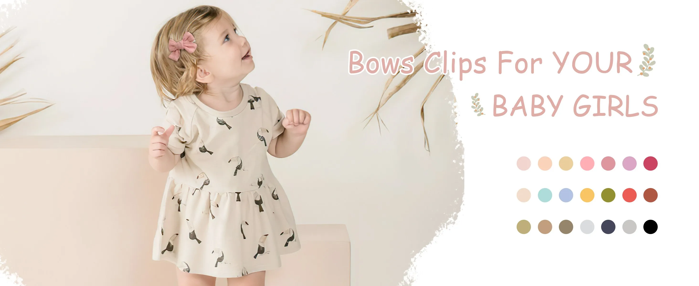 10Pcs Cute Bow Hair Clips for Kids Cotton-Linen Baby to Children Hairpins Soft Fully-Wrapped Design, Safe Hair Accessories