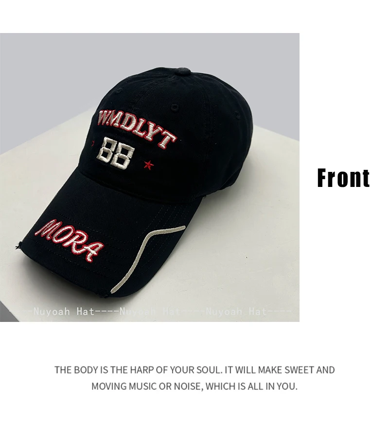 Retro Camouflage Embroidered Letters Baseball Hats Sunshade Street Versatile New Men Women American Peaked Caps Hip-hop Fashion