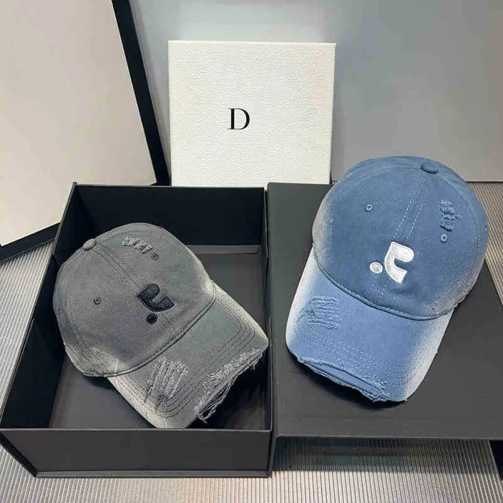 Korean Vintage Washed Distressed Baseball Cap, Unisex Embroidered UPF 50+ Sun Protection Design, For Summer Outdoor Daily Casual