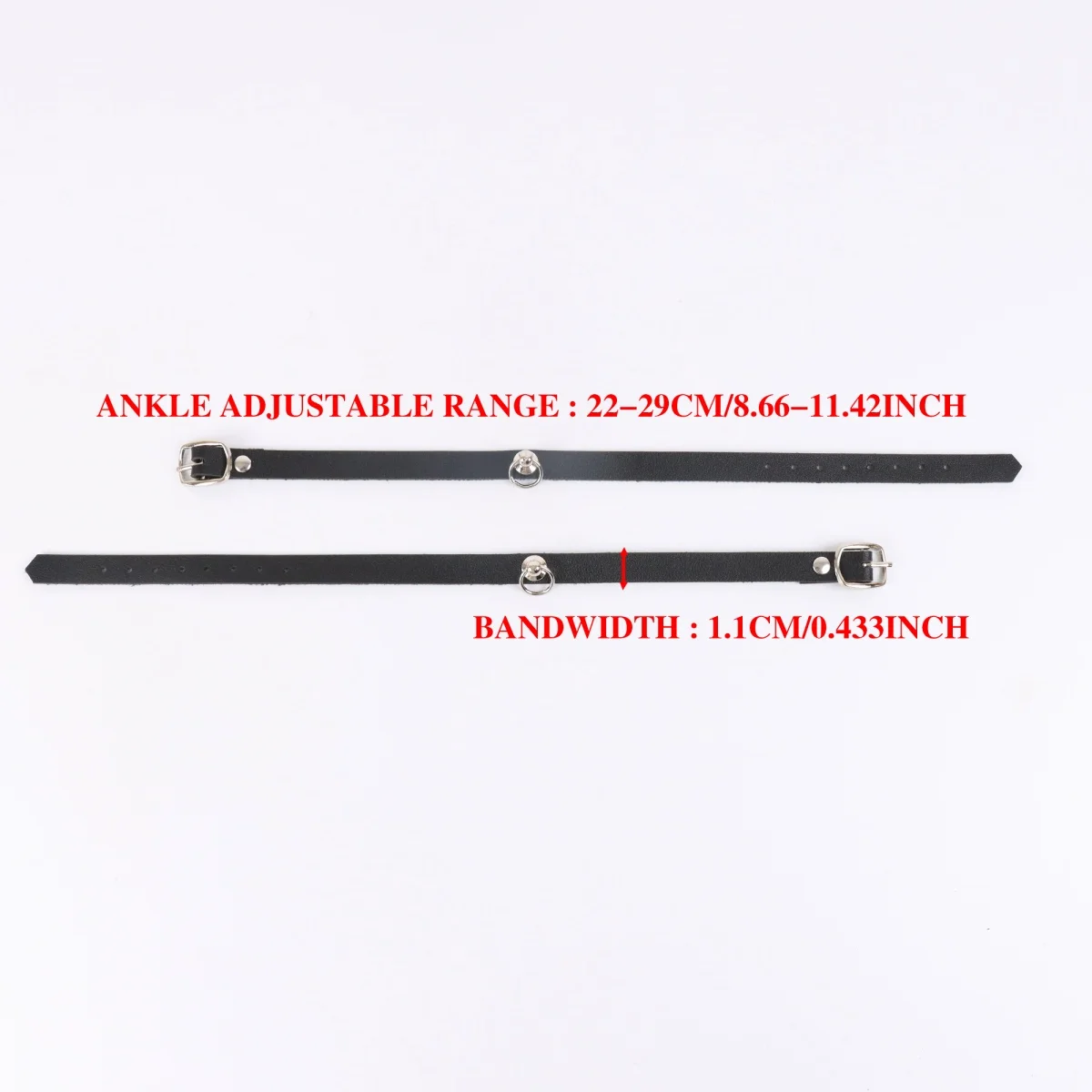 Adjustable Faux Leather Ankle Strap Belt with Soft Inner Lining Anklet Charm Chain Suitable for Comfort and Retro Modern Styles