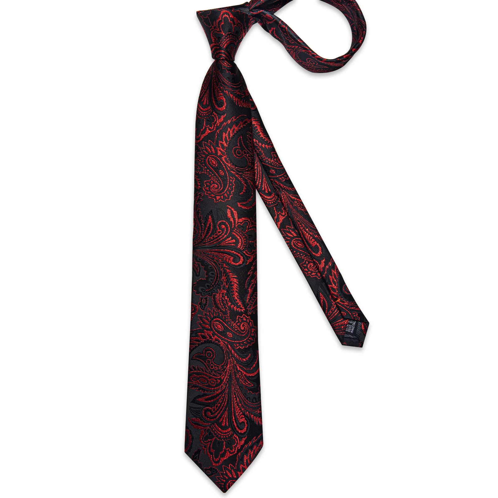 Paisley Floral Men's Ties Jacquard Wedding Accessories Neck Tie Set Handkerchief Cufflinks Gift For Men
