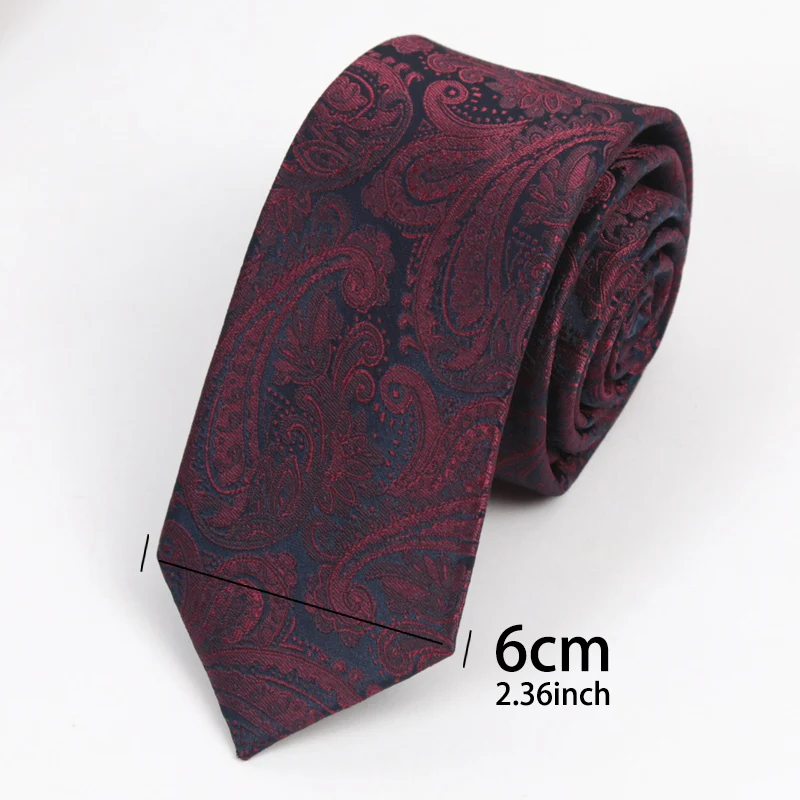 Exquisite Burgundy Red Paisley Men Tie Jacquard Woven Handkerchief Bowtie Sets Groom Wedding Party Gifts Party Accessories