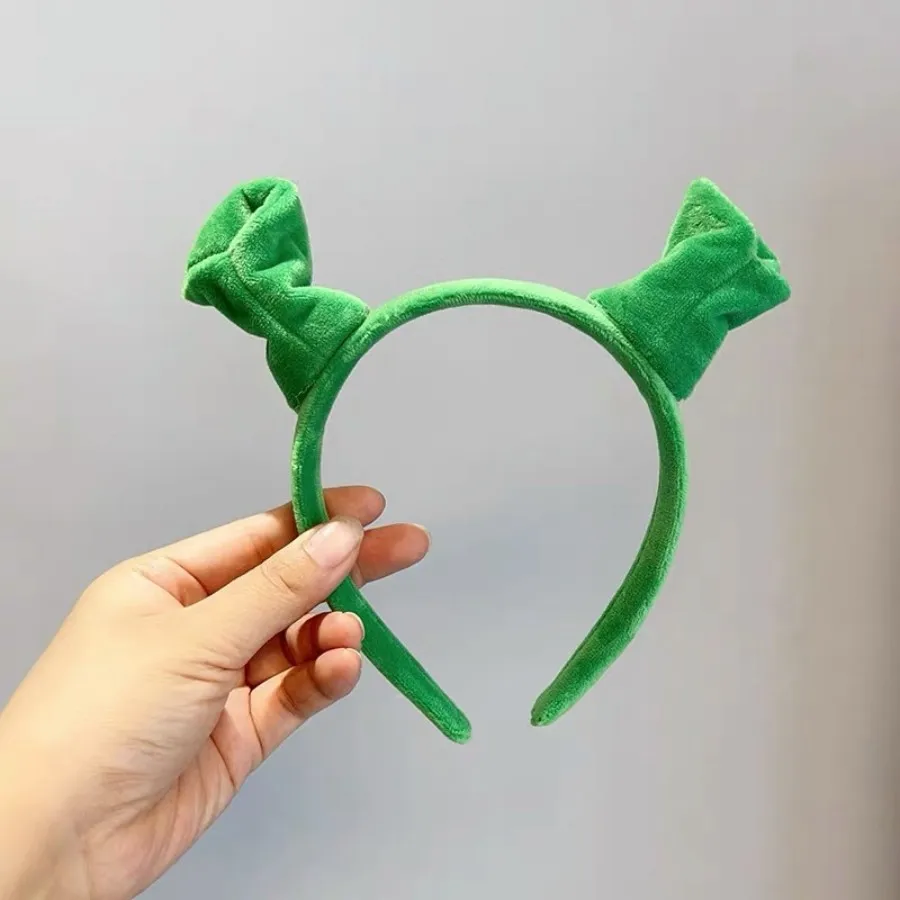 Cartoon Shrek Hair Hoop, Soft Plush Ogre Ears, Cute Headwear for Daily Matching, Gathering, Selfie, Bedroom and Party Decoration