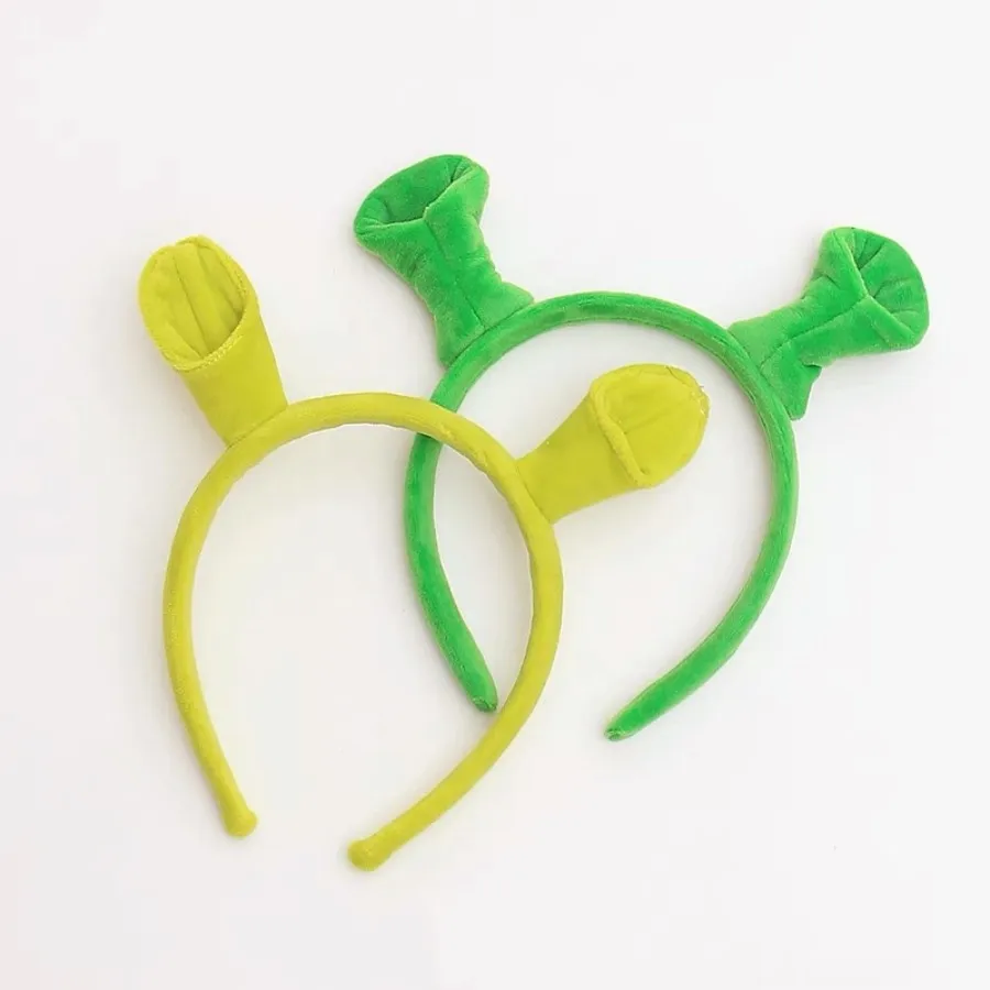 Cartoon Shrek Hair Hoop, Soft Plush Ogre Ears, Cute Headwear for Daily Matching, Gathering, Selfie, Bedroom and Party Decoration