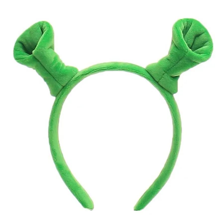 Cartoon Shrek Hair Hoop, Soft Plush Ogre Ears, Cute Headwear for Daily Matching, Gathering, Selfie, Bedroom and Party Decoration