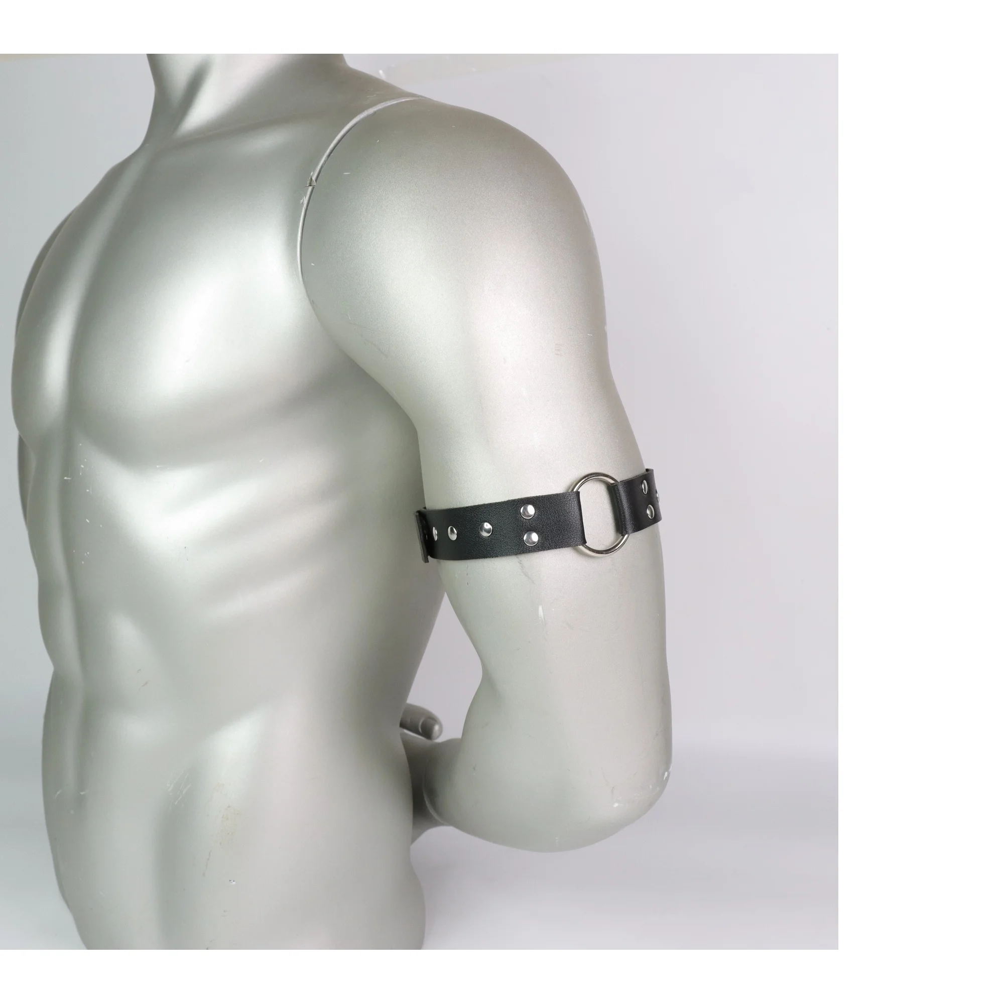 1PC Men's Leather Arm Bands, Cosplay Punk Goth Rock Style,Black Arm Bands Rock, Party Accessories