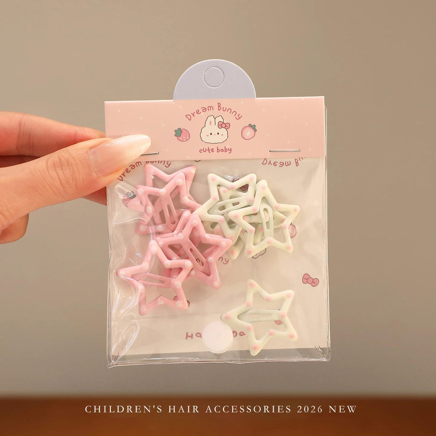 10Pcs/Set White Pink Star Flower Hair Clips For Girls Cute Sweet Kids Hairpins Barrettes Fashion Princess Headwear Children Hair