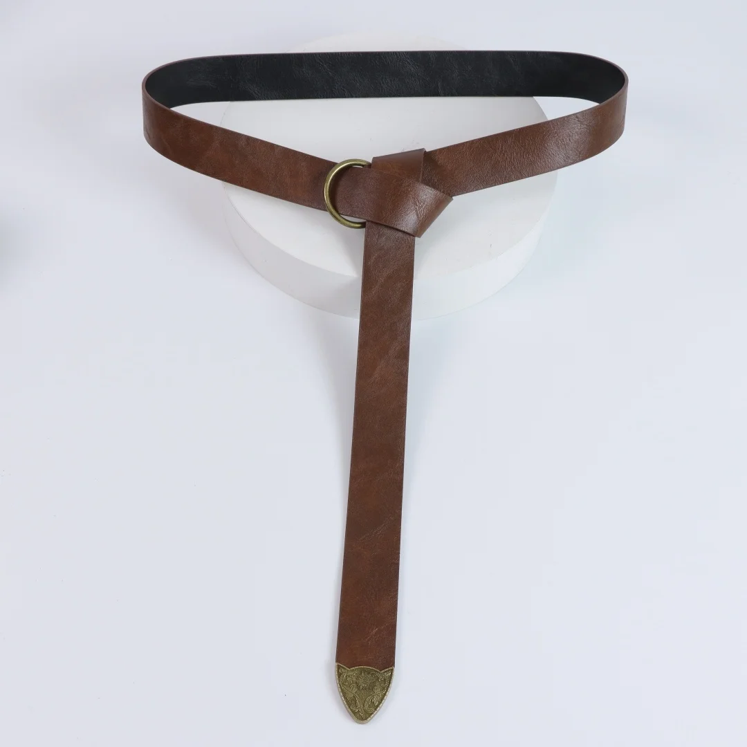 Pack Medieval Belt Renaissance Pirate Viking Halloween Accessory Faux Leather Belts for Women Men