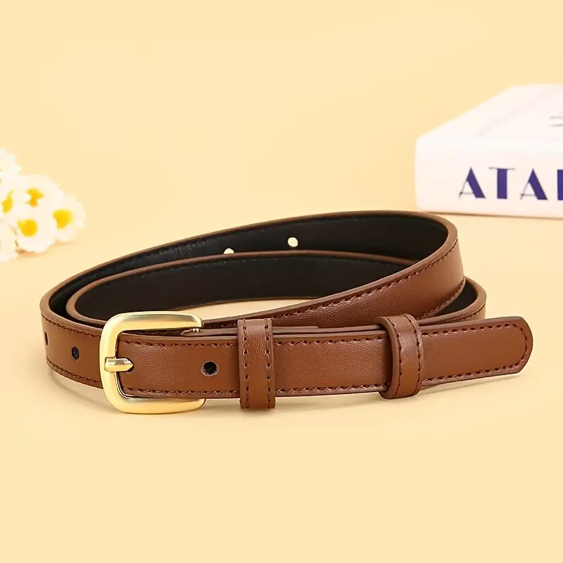 1pc/2pcs New Women's Casual PU Belt, Multiple Colors Available, Alloy Buckle Belt,, Daily Wear, and Commuting women belts