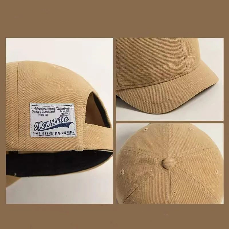American-Style Short-Brim Baseball Cap, Japanese Style, Unisex, Versatile Small Brim, Fashionable Soft-Top Baseball Cap