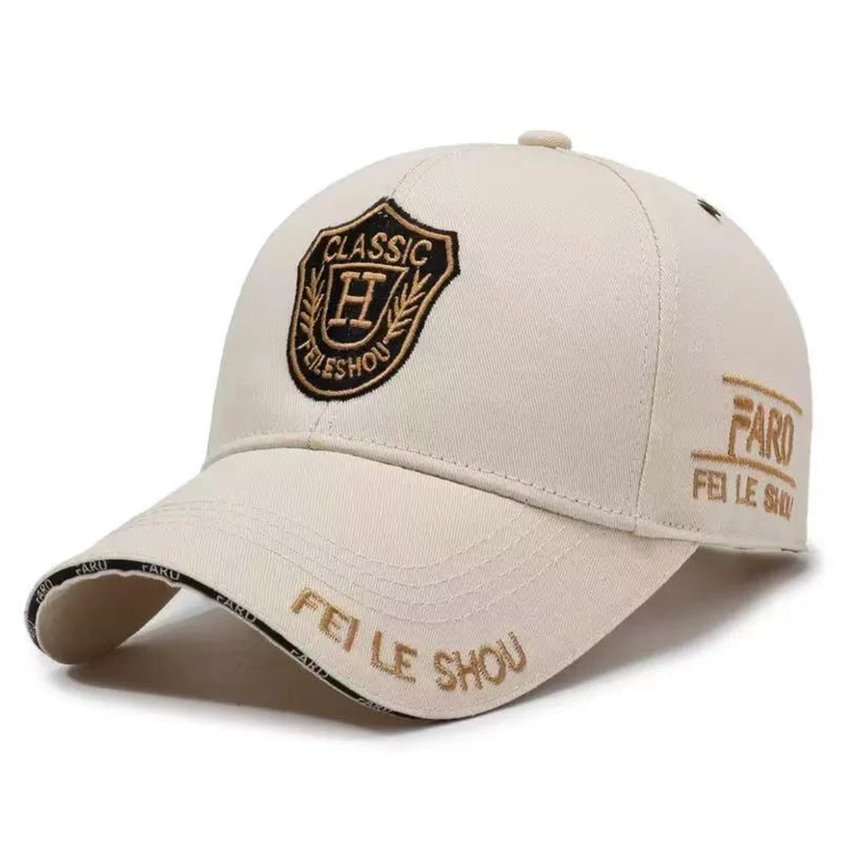 Unisex CLASSIC H FEILESHOU Letter Embroidery Baseball Caps Spring Autumn Outdoor Adjustable Casual Hats Sunscreen Hat Sports Cap