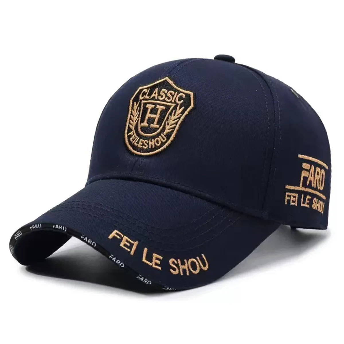 Unisex CLASSIC H FEILESHOU Letter Embroidery Baseball Caps Spring Autumn Outdoor Adjustable Casual Hats Sunscreen Hat Sports Cap