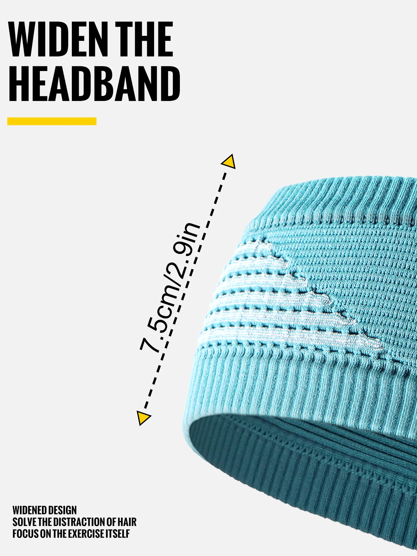 WRELS Women Men Elastic Sports Headbands Sweat Absorption Headdress Anti Slip Yoga Hair Band Quick Dry Yoga Running Sweatband