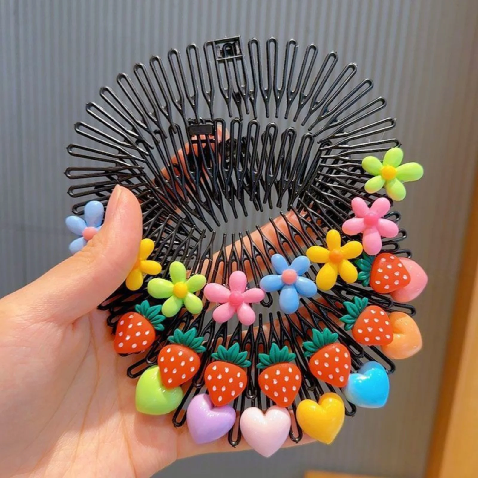 Children Y2k Star Colorful Hair Comb Broken Headband Hair Clips Bunny Heart Cute Headdress Princess Girls Hair Accessories