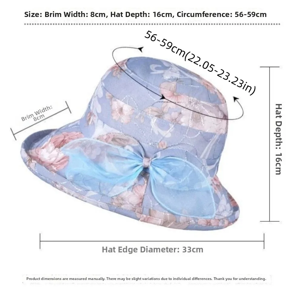 Trendy Bow Design Women's Sun Hat UV Protection Breathable Beach Hat Lightweight Wide Brim Bucket Hat Summer Outdoor