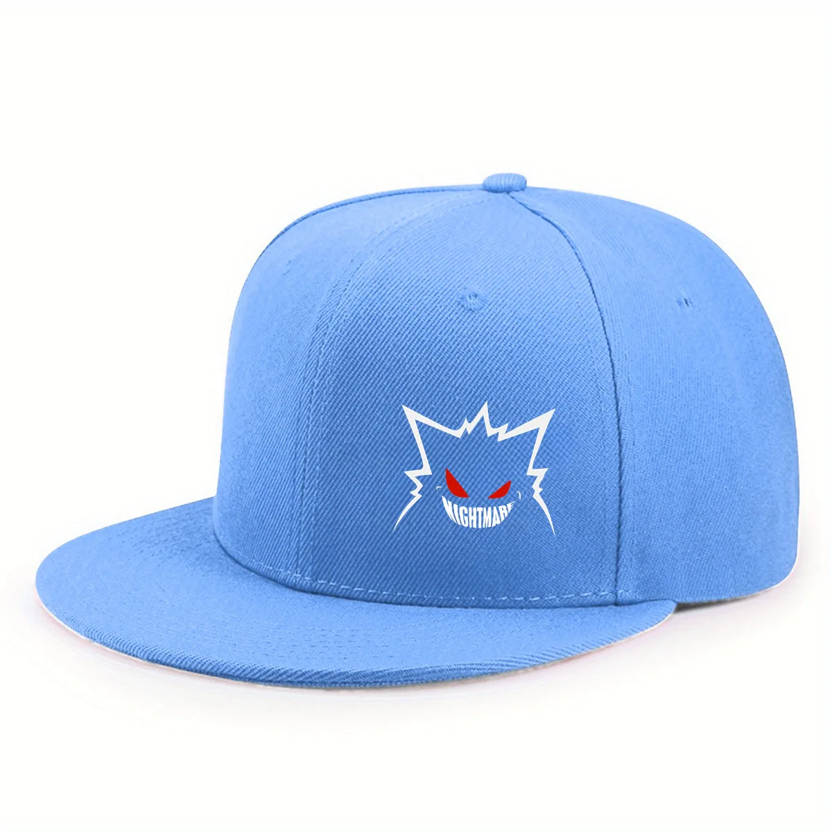 2026 New Cute expression printed flat brim baseball cap for men and women, outdoor sports event casual cap, hip-hop street