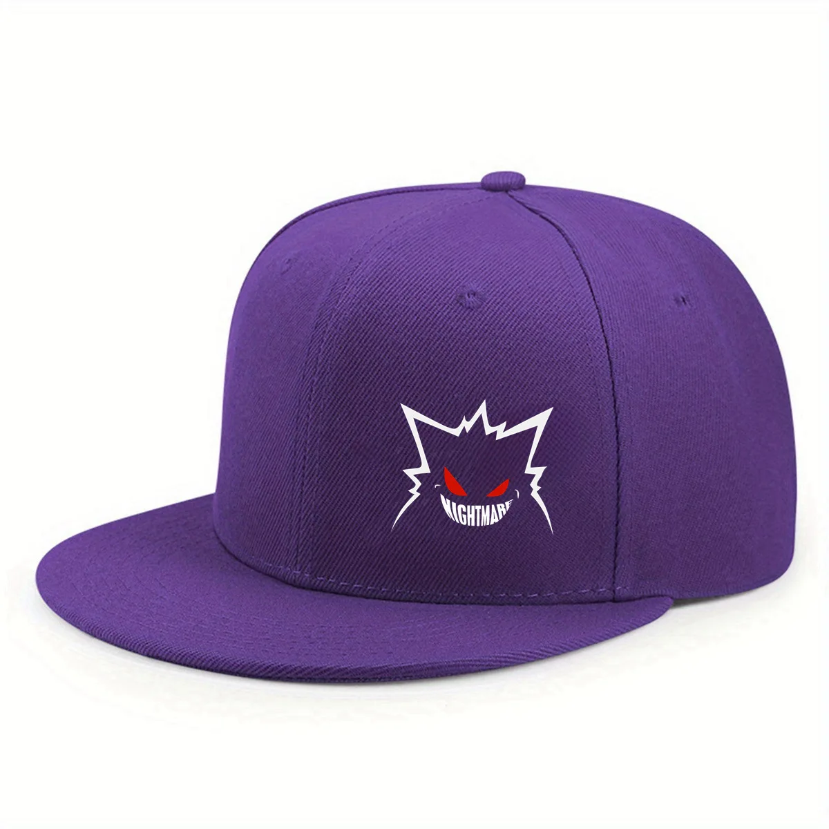 2026 New Cute expression printed flat brim baseball cap for men and women, outdoor sports event casual cap, hip-hop street