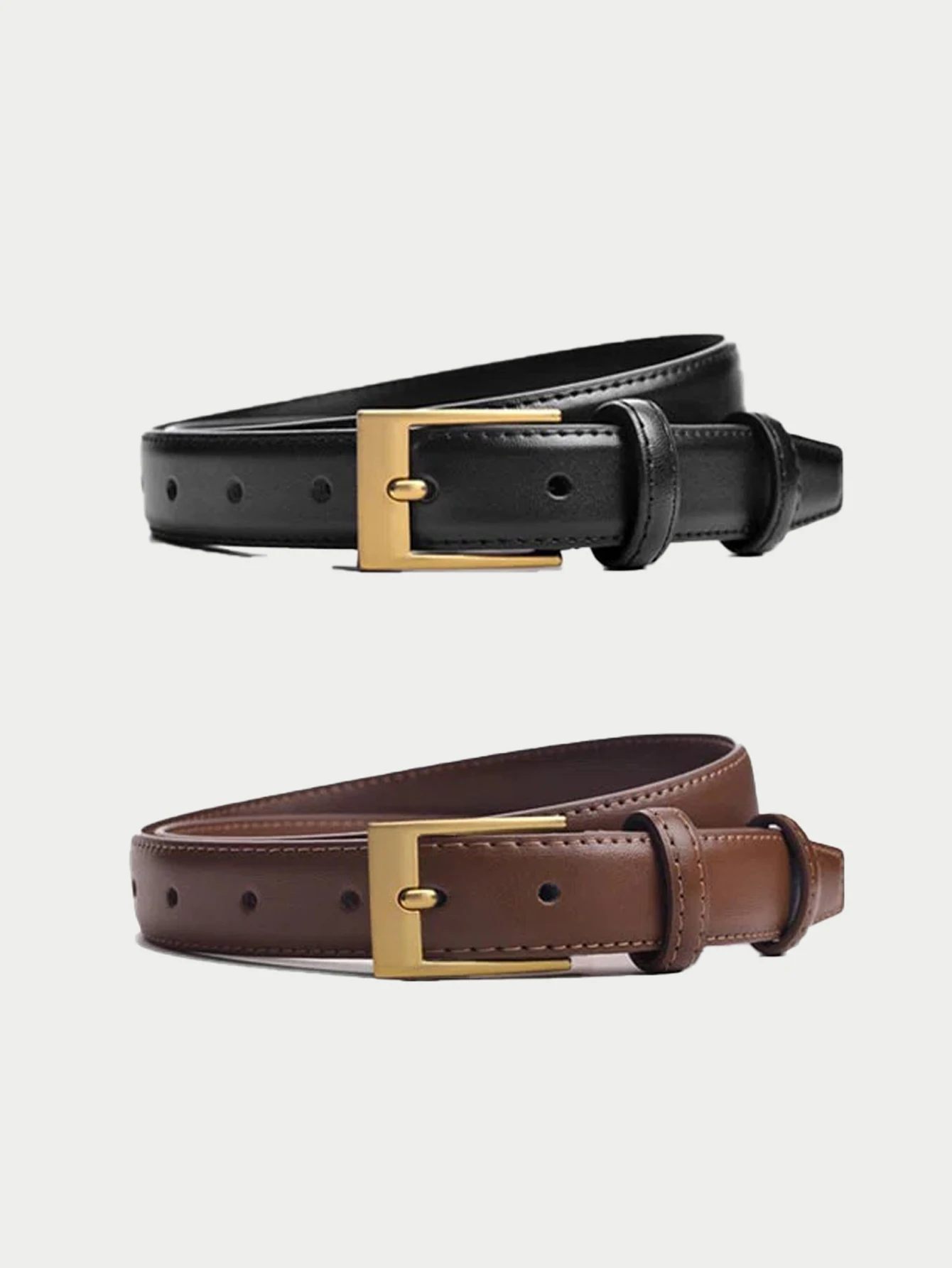 Women's Belt Fashion High-quality Pin Buckle Belt Genuine Luxury Soft PU Leather Belt Women Pair with Pants Jeans,For Ideal Gift