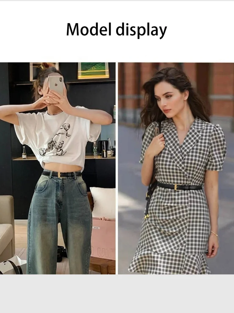 Women's Belt Fashion High-quality Pin Buckle Belt Genuine Luxury Soft PU Leather Belt Women Pair with Pants Jeans,For Ideal Gift