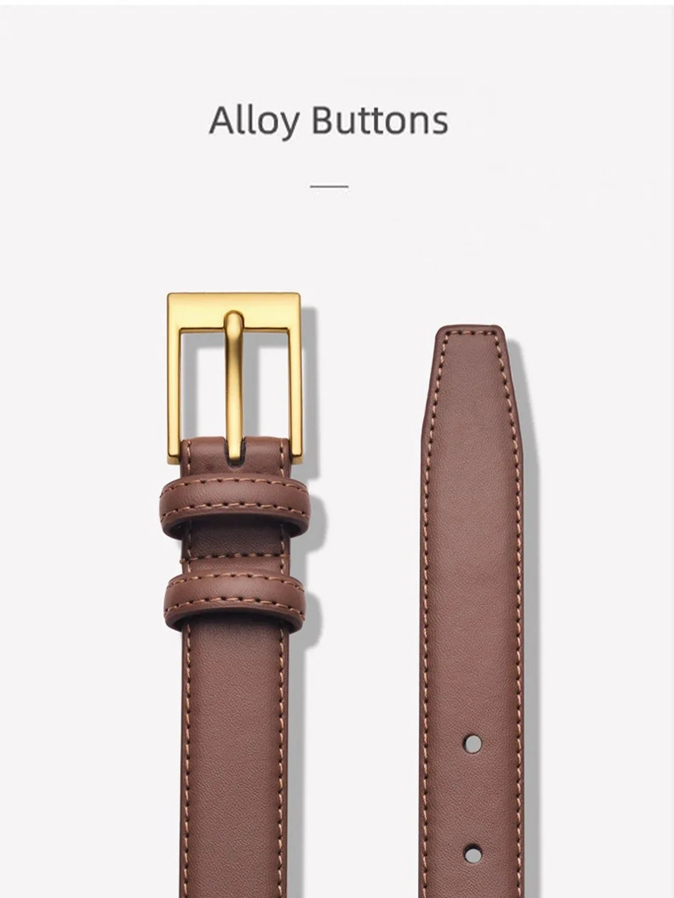 Women's Belt Fashion High-quality Pin Buckle Belt Genuine Luxury Soft PU Leather Belt Women Pair with Pants Jeans,For Ideal Gift