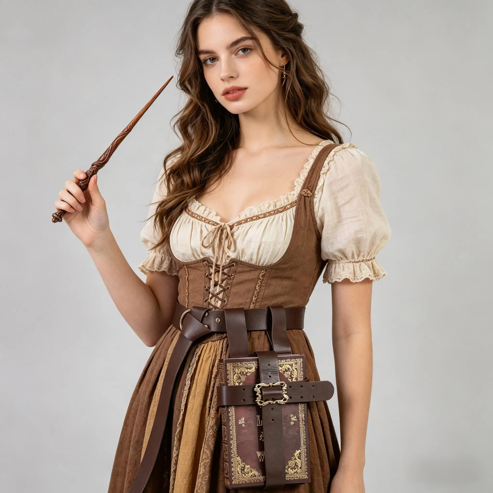 PU Leather Book Holster With Belt: Medieval Journal, LARP Spell Book Carrier(not with book)