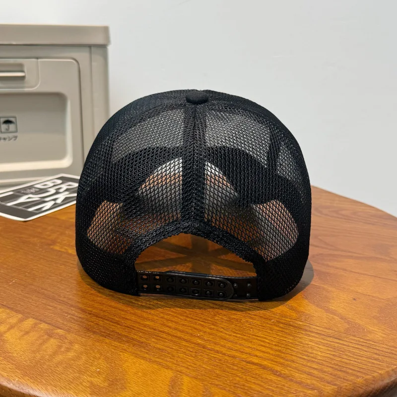 Summer Hollow Brim Breathable Full Mesh Baseball Cap, Unisex, Adjustable Sun Hat for Outdoor Activities
