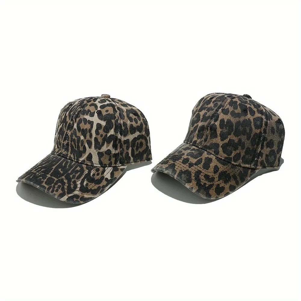 New Spring/Summer Women's Baseball Cap, Fashionable and Versatile Sun Hat with Leopard Print