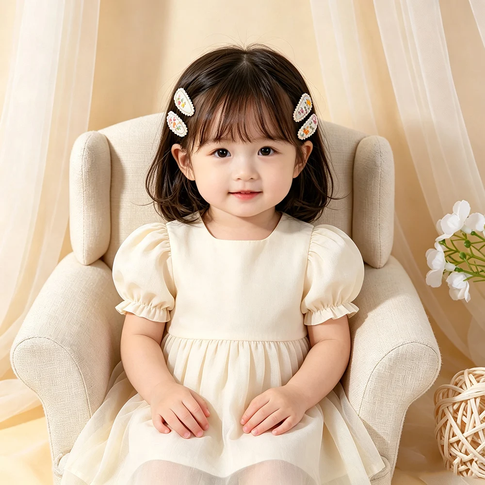 RAINBOW BOWS 16Pcs Sweet Mini Hair BB Hairclips Set Lovely Childrens Hairbangs Barrette Fresh Printing Hairgripes Gift Set