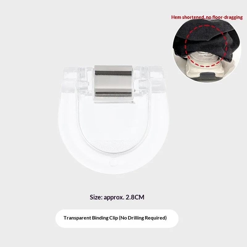 5/10/20/30Pcs Detachable Invisible Leg Shortening Clips Non-slip Pants Acrylic Buckle Edge Clip for Anti-drag Pants Hem Fixing