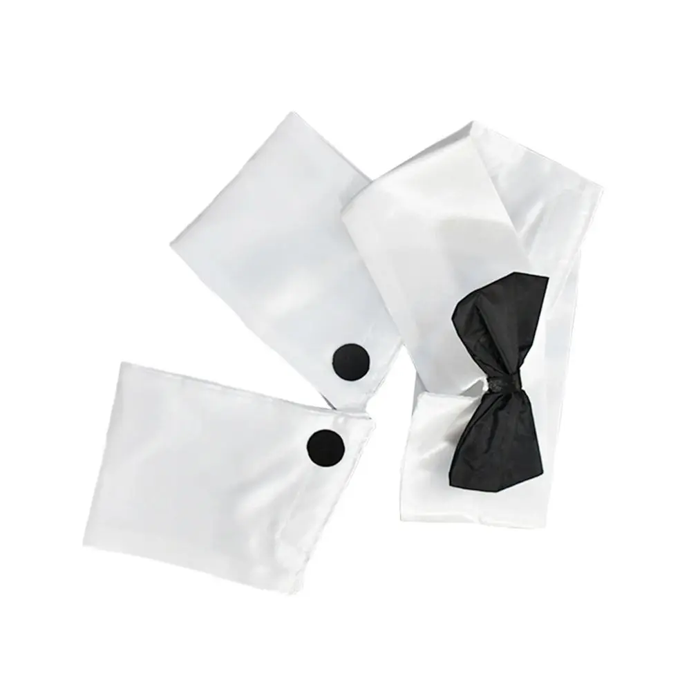 3Pcs/Set Fashion Gentleman Bow Tie Cuffs Set Business Designer Waiter Tuxedo Adjustable Cosplay Outfit for Men
